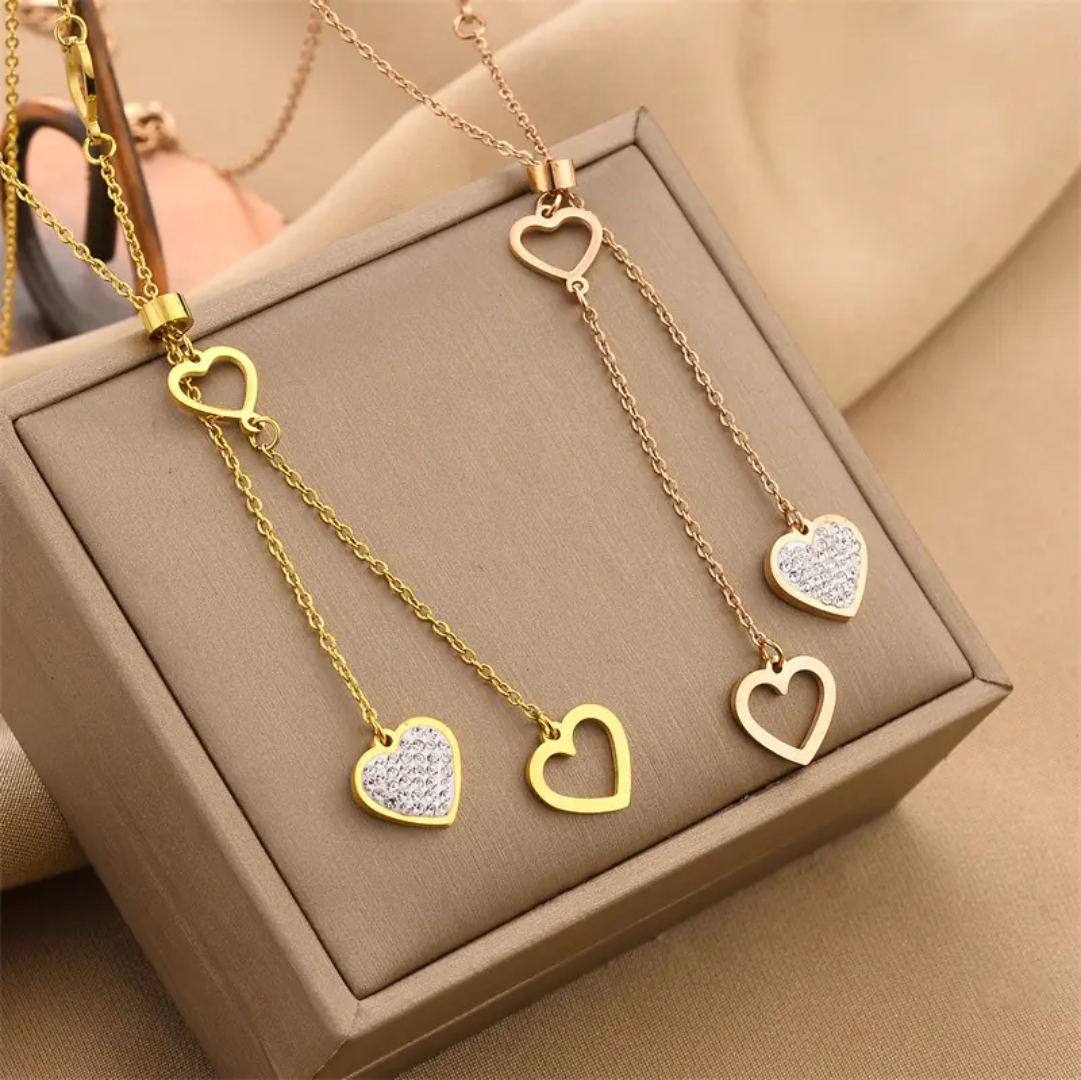 stainless steel heart neckless