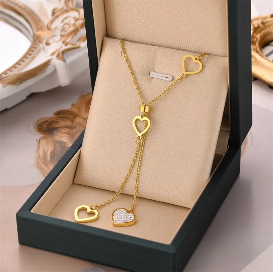 stainless steel heart neckless