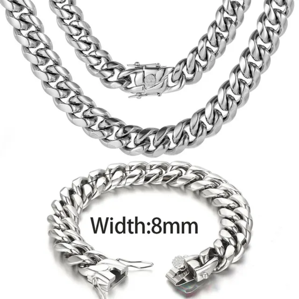 Silver Necklace and Bracelet set