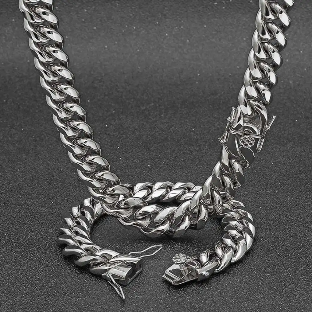 Silver Necklace and Bracelet set