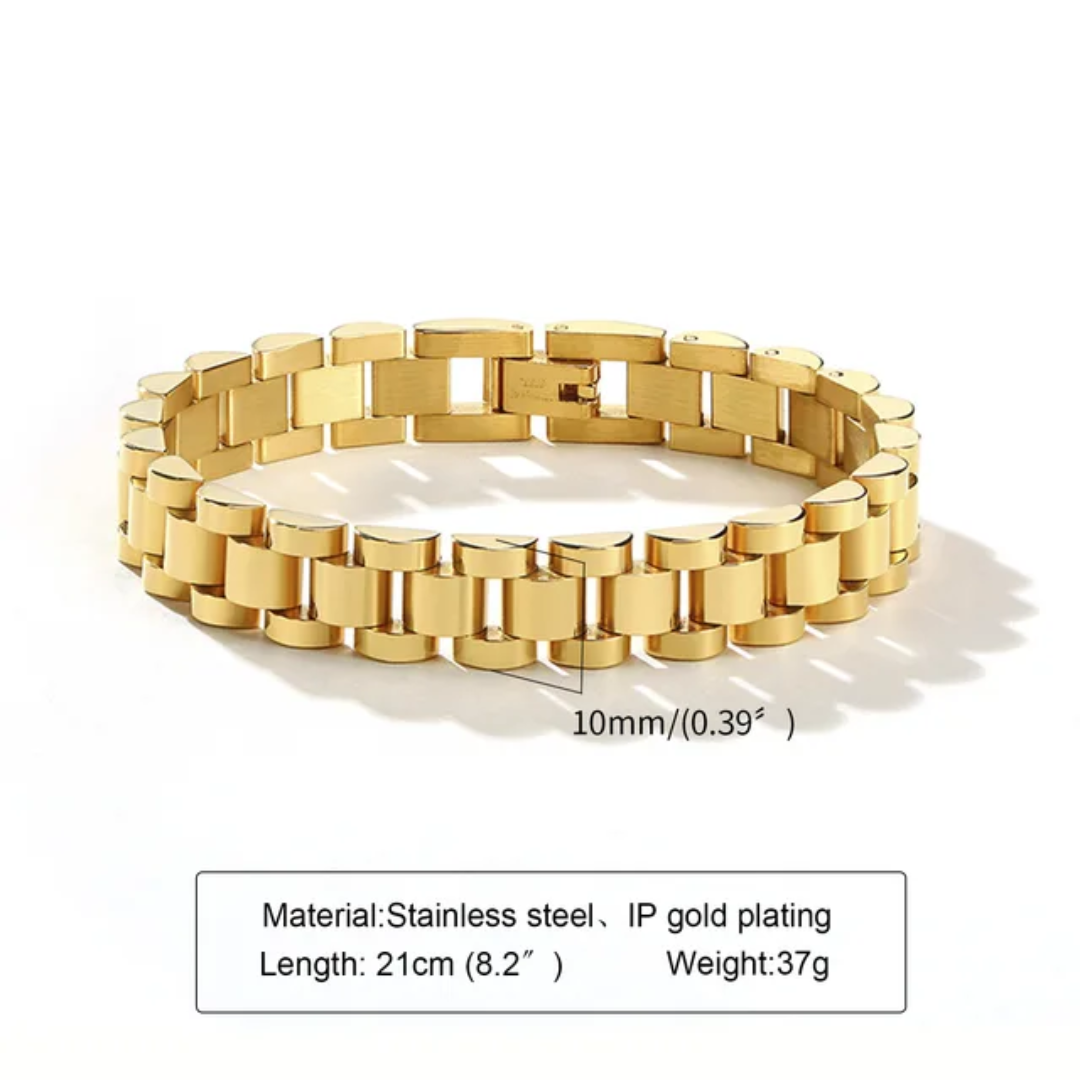 Multi Style Non Tarnish 18k Gold Plated Stainless Steel cubic Zirconia Link Bracelet Chain for women