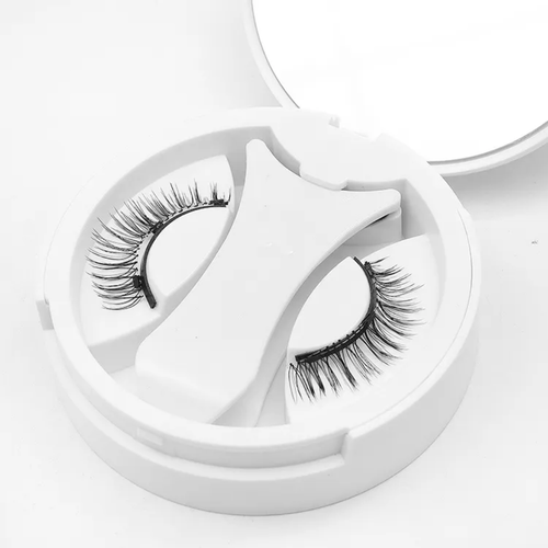 False eyelashes - Magnetic Reusable Clip-on Lashes Kit No Glue Needed with Applicator Tool